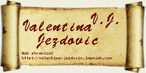 Valentina Jezdović vizit kartica